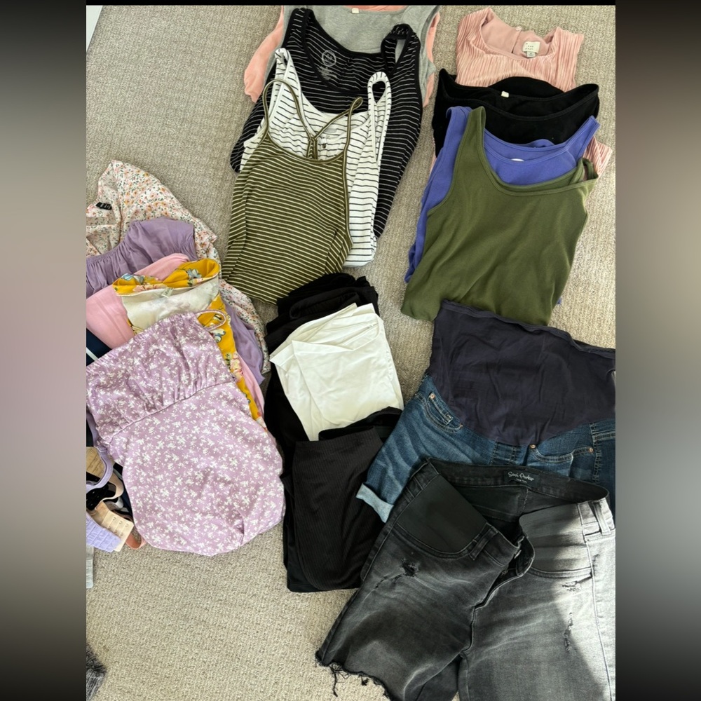 Maternity Clothes Bundle Size S/M (38 items total)